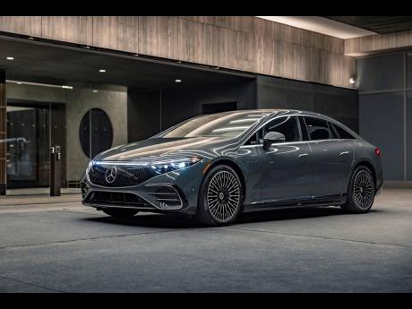 2023 EQS Sedan, a large electric luxury vehicle with an EPA-estimated range of up to 350 miles.