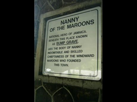 Credit: Paul Williams A section of the monument established in honour of National Heroine Queen Nanny of the Maroons, at Moore Town, Portland.