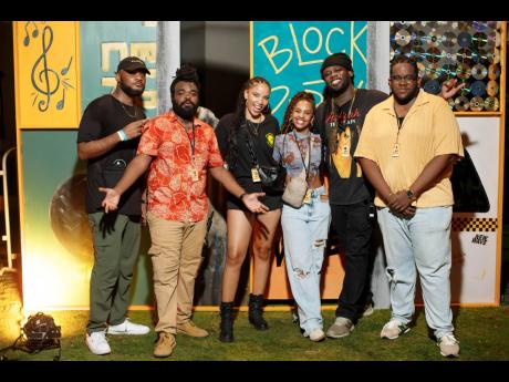 The New Wave and Very Culture teams were all smiles after a successful third staging of New Wave Block Party (from left) Jordan Samuels, Habibi Bailey, Alysia Francis, Lindsey Lodenquai, Yannick Reid, and Kangwa Sambo. 