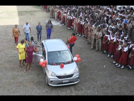 The car is to be used by the Driver’s Education Club to help students improve their defensive driving and mechanical skills.