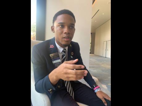 Cavan Lewis, president of the National Secondary Students’ Council was present at Day 1 of UNICEF Jamaica’s Youth Mental Health Summit held on Wednesday at the AC Marriott Hotel. 