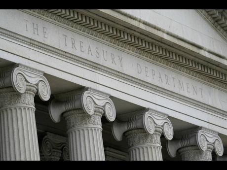 The Treasury Building in Washington. The US Treasury Department said Thursday that it has imposed its first set of sanctions on two companies that shipped Russian oil in violation of a multinational price cap.