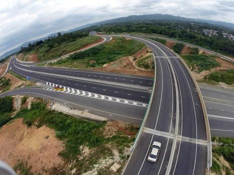 Aerial view of sections of the North-South Highway.