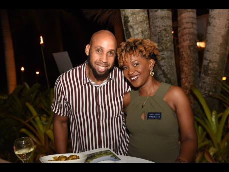 Bright smiles from Damian Townsend, regional manager, National Works Agency, and Rochelle Townsend, real estate professional at Sotheby’s International Realty.