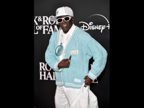 Flavor Flav arrives at Barclays Center in New York last Friday.