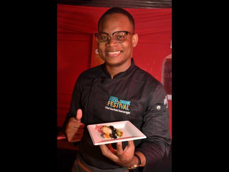 Credit: Ian Allen Chef Garfield Seivwright Jr says his Sous Vide crEATe sweet Scotch bonnet pork with braised Octopus and Caviar is a thumbs up.