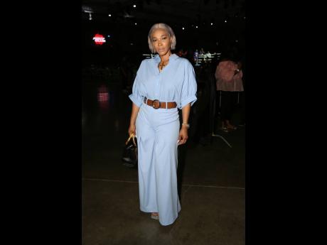 Camille Lee, Beenie Man’s partner and tour manager, poses for a quick photo op.