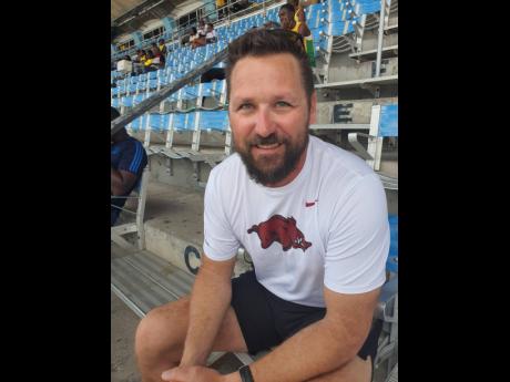 Travis Geopfert, coach of Jaydon Hibbert at the University of Arkansas. 