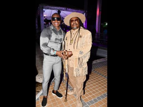Credit: Contributed Reggae legend Luciano (right) and Lukie D unite at Live and Direct.
