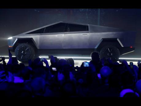 
The Tesla Cybertruck unveiling at Tesla’s design studio on November 21, 2019, in Hawthorne, California.