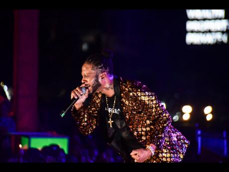 Credit: Contributed Dexta Daps thrills the crowd at his Trilogy Tour on the weekend.