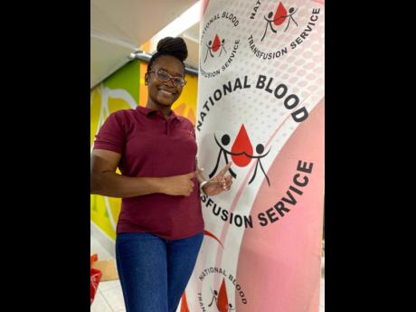 Natasha Burnett, president of the Rotaract Club of Kingston, at the 2022 staging of the RCOK’s Christmas Blood Drive, held at the JN Bank’s main office in Half-Way Tree, St Andrew.