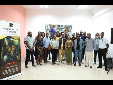 Some of the artists participating in ‘The Face of Us’ exhibition at the National Gallery of Jamaica in downtown Kingston.