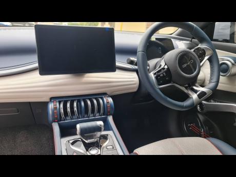 Credit: Kareem LaTouche Forget tiny screens, the BYD Yuan Plus boasts a 12.8-inch infotainment giant that swivels for portrait or landscape viewing. Navigation on a grand scale? Yes, please.