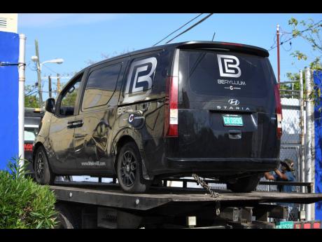 A vehicle which was being used by a Beryllium team which was attacked by armed robbers in 2023.