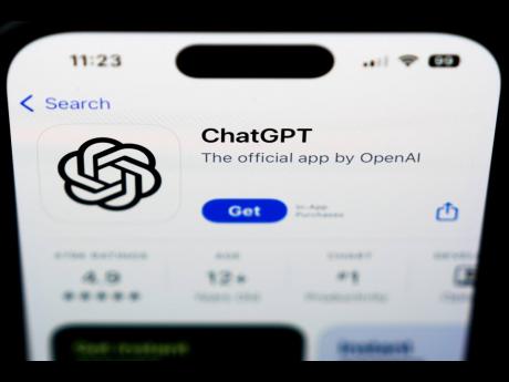 
A ChapGPT logo is seen on a smartphone.