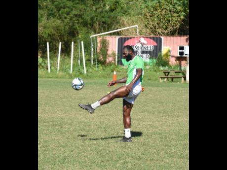 Owayne ‘Turtle Gordon, one of the seven additional players who have joined Montego Bay United for the second round of the Jamaica Premier League, at a training session at Wespow Park on Thursday, January 11. 
