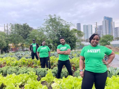 Credit: Contributed FoodPossible team. Front to back: Dr. Trina Lyn Yearwood, education consultant. Chef Patrice Harris-Henry, executive chef. Peter Ivey, founder and president. Andrew Blake, creative director.