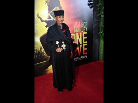 Priest Abba Samuel Tedela of Ethiopia, who plays the role of Haile Selassie in the movie, was in attendance at the premiere.