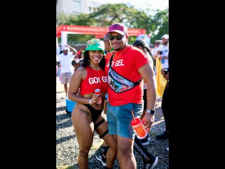Credit: Contributed ‘Go Gel’ duo Jodi-Kaye Hut and Sheldon Barns had a blast at the Rum Stripe-sponsored event.