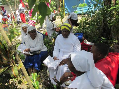 The pilgrimage to the Zion Headquarters Jerusalem Spiritual Schoolroom at Watt Town in St Ann is a confluence of Revival people from all over Jamaica.