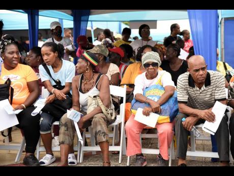 Persons waiting to get their blood sugar checked  during the ‘Know Your Numbers’ screening campaign.