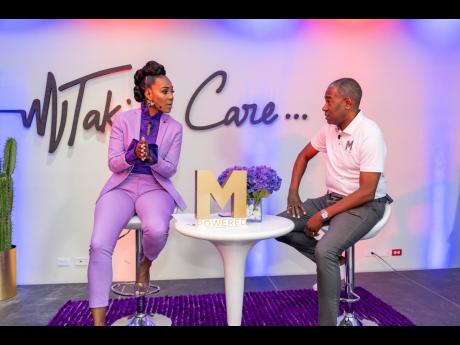 Host Dr Terri-Karelle Reid engages in conversation with Kurt Boothe, CEO and director of MDS, during the 5th Annual MPowered Continuing Education Seminar at the MDS Studio.