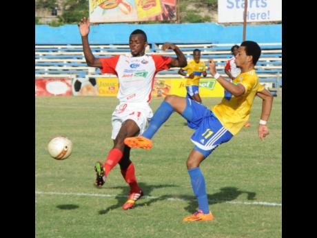 Action from a  Premier League match between Sporting Central and Harbour View at the Harbour View Mini-Stadium (Compound) in 2014.