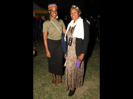 Sharon Parris Chambers (right), tourism minister with the State of the African Diaspora, and Ayana Lewis, administrative secretary, did not miss this occasion.