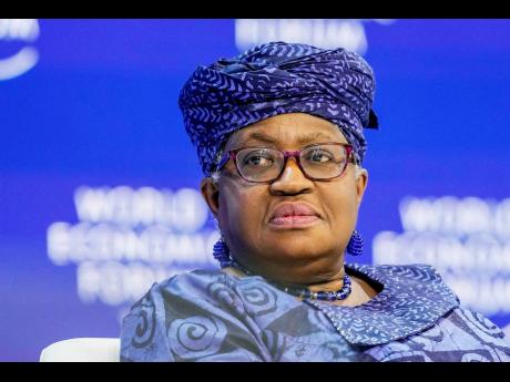 Ngozi Okonjo-Iweala, director-general of the World Trade Organization (WTO) takes part in a panel discussion at the annual meeting of World Economic Forum in Davos, Switzerland, on Wednesday, January 17. The head of the WTO insisted it remains relevant and