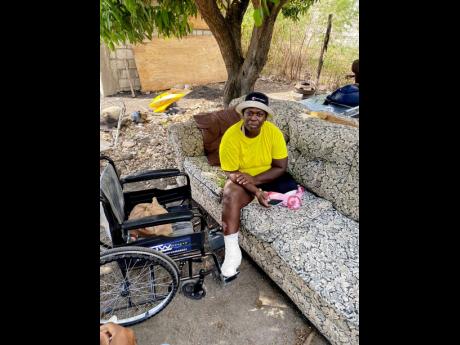 Dalvarine Bruce who lost her leg in an accident while travelling in a motorcade in St Thomas on nomination day.