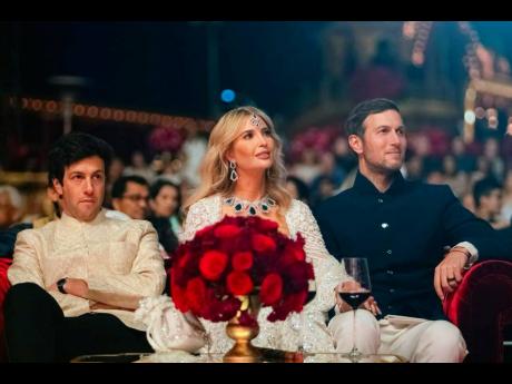 Credit: AP This photograph released by the Reliance group shows Ivanka Trump and husband Jared Kushner (right) attending a pre-wedding bash of billionaire industrialist Mukesh Ambani’s son Anant Ambani in Jamnagar, India, on Saturday, March 2.