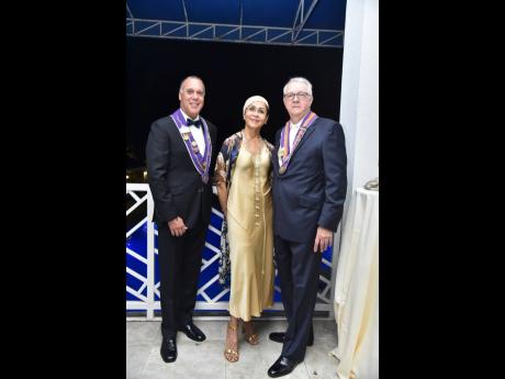 Chaîne Jamaica Chaîne des Rôtisseurs members (from left) Frank Ventura, the lovely Ann Ventura and Steven Hudson.