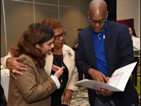 Private Sector Organisation of Jamaica (PSOJ) Energy, Environment and Climate Change Committee, just before the start of the PSOJ/IDB Empower JA Forum under the theme: Sustainability and Climate Change-Empowering SMEs for A Climate-Resilient Future. The fo