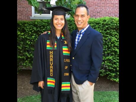 Chelsea Ziadie (left) with her dad, the late Christopher Ziadie.