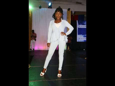 Suzan Dowdie, executive director, Lil Suz Foundation, and Miss Universe Jamaica Central second runner-up in 2023, paired her white mules with a powder-blue suit.