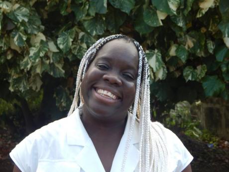 Ruth Howard has a bright smile after performing two poems at the St Mary Literary Festival.