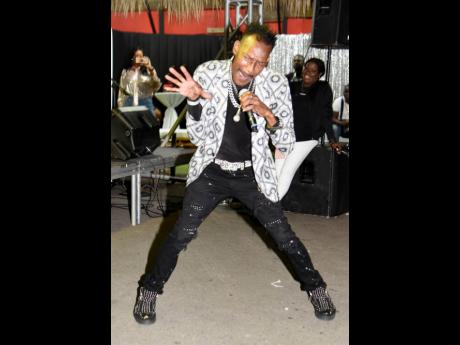 Professor Nuts moves the crowd with his dancehall and reggae mix at the ‘Bamboo Splash Acoustics Live’ at 90 Barbican Road in St. Andrew, on April 29, 2022.