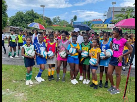 A group of young netballers who competed in last year’s St James Primary Schools under-12  finals. The finals were held at the Montego Bay Boys and Girls’ Club on June 19, 2023.