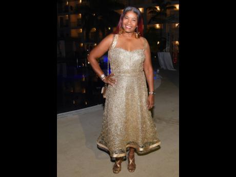 Dazzling elegantly in gold is Kerry-Ann Quallo Casserly, regional commercial director, Blue Diamond Resorts.