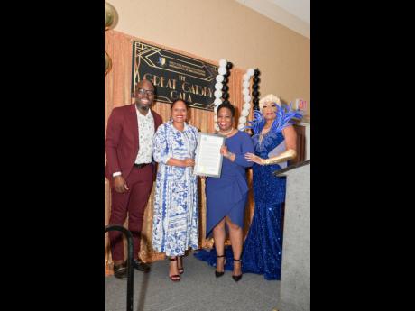 From left: Marlon Bolton, commissioner, City of Tamarac; Denise Grant, commissioner, City of Lauderhill; Ann Marie Campbell, senior vice president of Home Depot and Dr Michelle Richards, president of Holy Childhood High School International Alumni Associat