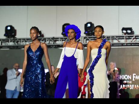 Credit: Antoine Lodge The top three female contestants were (from left) Ayanna Jamieson, Arianna O’Connor and Bianca Baccas.