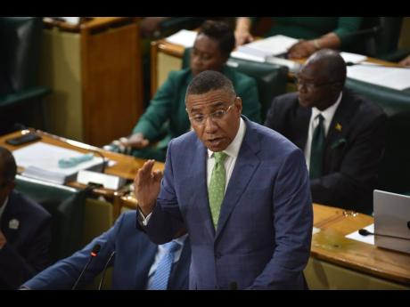 
Prime Minister Andrew Holness making his presentation during the 2024-2025 Budget Debate.