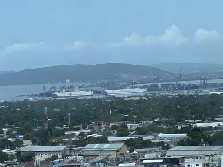 Höegh Autoliners seen from Talk of the Town at The Jamaica Pegasus hotel in New Kingston, where Bertrand Smith spoke on the eve of World Oceans Day.  