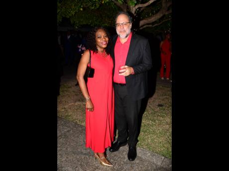 The camera caught up with Opposition Leader Mark Golding and his beautiful wife Sandra.