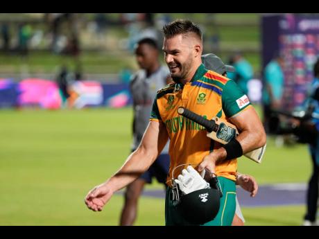Credit: AP South Africa’s captain Aiden Markram walks from the field following his team’s nine-wicket win over Afghanistan in their men’s T20 World Cup semi-final cricket match at the Brian Lara Cricket Academy in Tarouba, Trinidad and Tobago, on Wednesday.