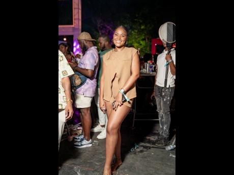 Credit: Contributed Kimberly Cousins rocked a brown two-piece outfit.