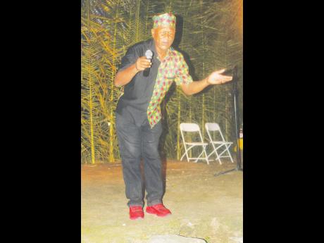 Roy Rayon performing at the recent 16th Annual International Charles Town Maroon Conference and Festival in Portland.