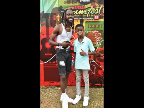 Laa Lee (left) and 12-year-old Montego Bay-native Dwight ‘DJ Brainz’ Francis. 