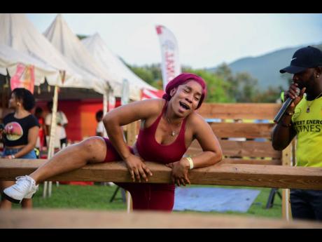 Credit: Antoine Lodge Shaneka Blair fought her way through the obstacle course.